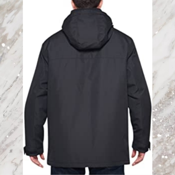 *Weather Ready* Weatherproof Men's Water Resistant Jacket w/Hood Black XL - Picture 2 of 6